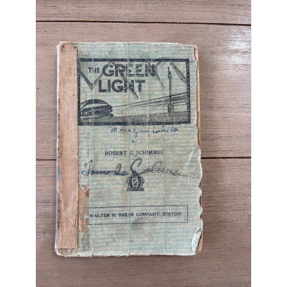 1930 The Green Light Railroad Comedy Mystery Play Robert C Schimmel Vintage Book